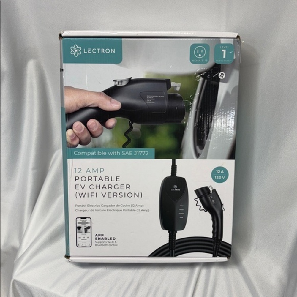 Lectron 12 Amp Portable EV Charger Wifi and bluetooth version level 1  charger